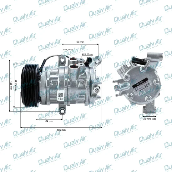 Compressor AC p/ Toyota Etios 1.3, 1.5..2012 a 2020 (DENSO)