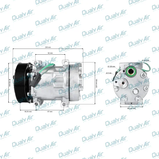 Compressor de AC p/ Volvo FH 1993 a 2014, FM 1998 a 2012...