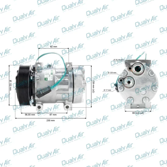 Compressor de AC p/ Volvo FM, FMX, NH, VM, FH 93 a 14..(GRN)