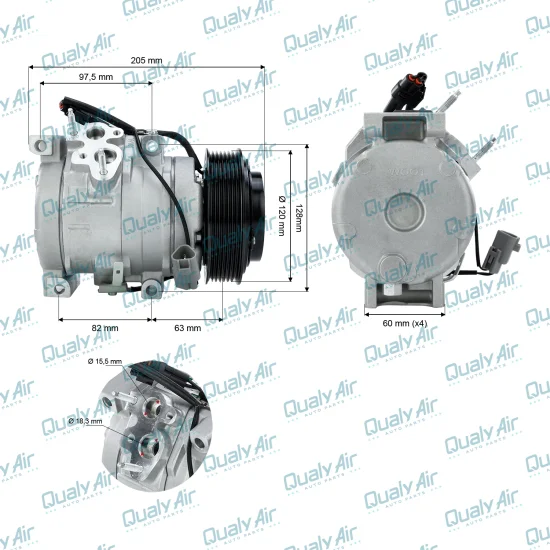 Compressor de Ar Condicionado p/ Hilux 2006 a 15, SW4..(GRN)