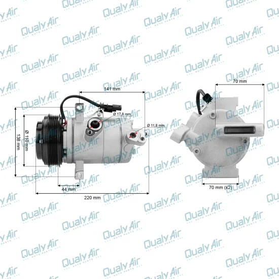 Compressor de Ar Condicionado p/ Onix Plus 1.0 2020 a 2025