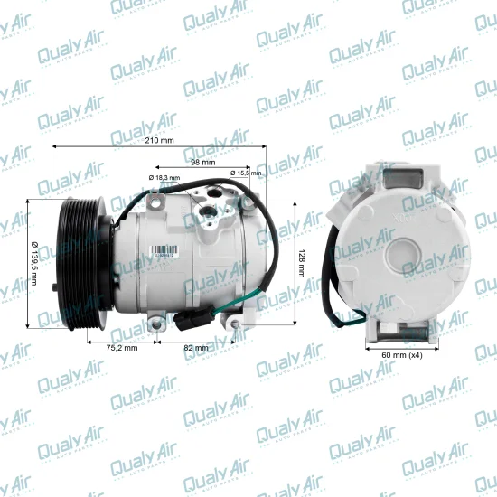 Compressor de Ar p/ 332C, 325C, 511, C18, 385C, 330C... (GREEN)