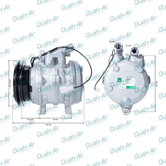 Compressor de Ar Universal 10P08 1V 12V 3 Fixações (GREEN)