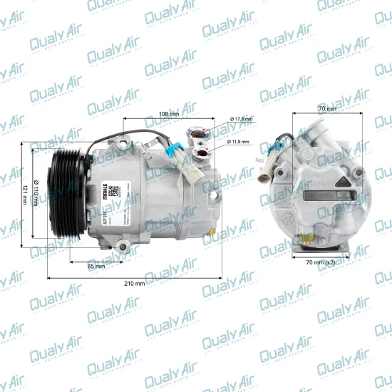 Compressor p/ Celta, Corsa, Classic, Prisma.. (MAHLE/ACP204)
