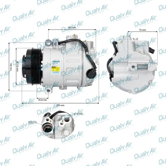 Compressor p/ Discovery 3 2005 a 09; Sprinter 12 a 19 DELPHI