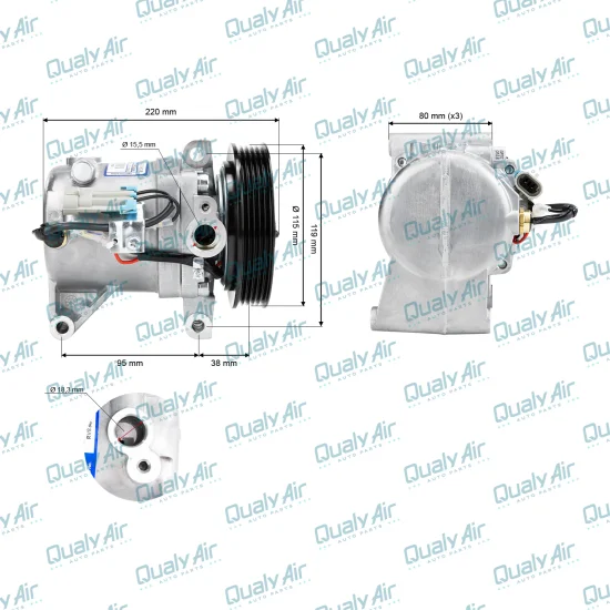 Compressor p/ Palio 2010 a 17, Siena 04 a 16, Strada... TCCI