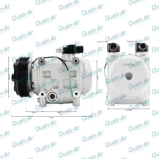 Compressor Universal de AC TM31 8PK 24V 4Fix Vertical (TCCI)