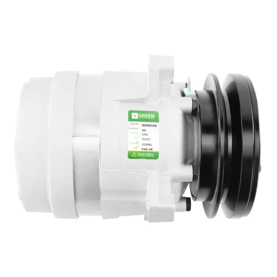 Compressor AC V5 1V 24V p/ Empilhadeira Hyundai 70D (GREEN)