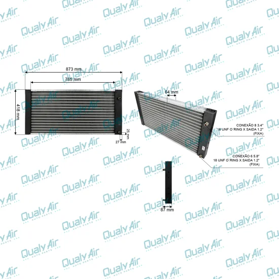 Condensador AC p/ CAT 924G, 938G, 950G, IT38G, MH3037...TYSM