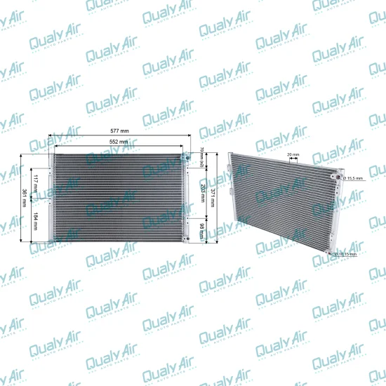 Condensador AC p/ Escavadeira 320D; PC350; 215...(TAYASHIMA)