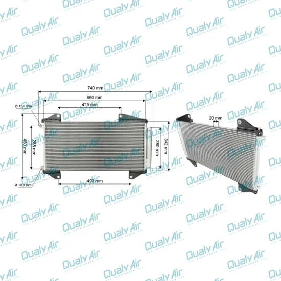 Condensador AC p/ Fit 1.5 2014 a 19, WRV 1.5 2018 a 19(TYSM)