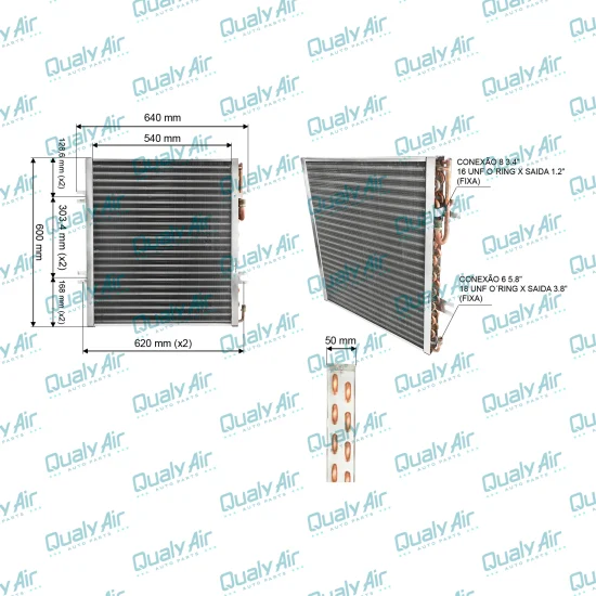 Condensador AC p/ Retroesc 415F2, 416F2, 420F2..(TYSM-Cobre)
