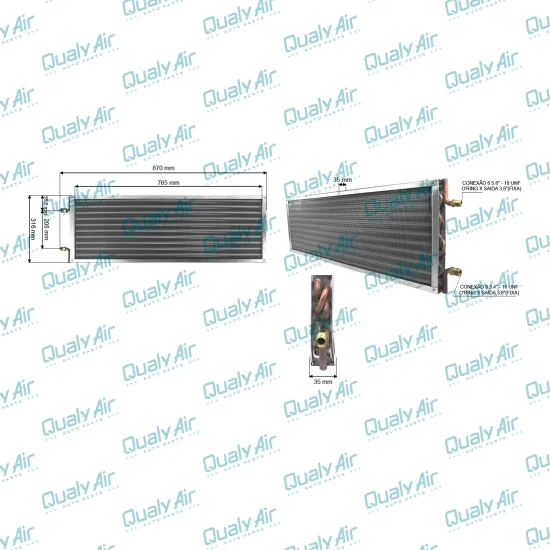 Condensador Ar Condicionado p/ Komatsu D51 EX (Cobre) TYSM