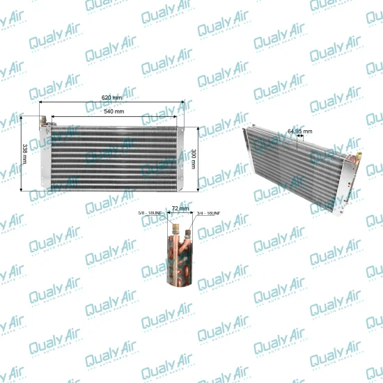 Condensador Cobre p/ Trator Valtra BH145, BH180, BH185(TYSM)