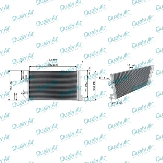 Condensador De AC p/ Astra, Vectra 2009 a 2011 (TYSM)