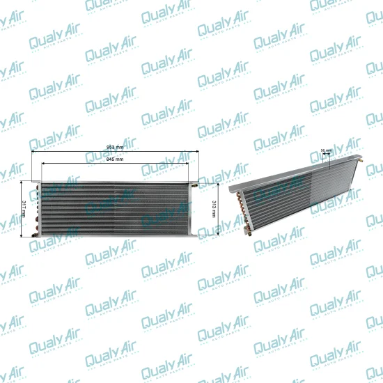 Condensador de AC p/ CAT D6T, D6R, 960F, 950F, 950F..(Cobre)