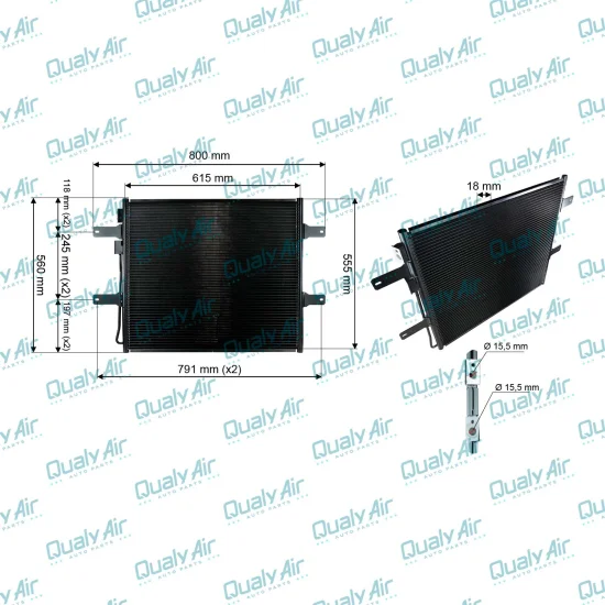 Condensador de AC p/ Dodge Ram 2500, 3500..2003 a 2010(TYSM)