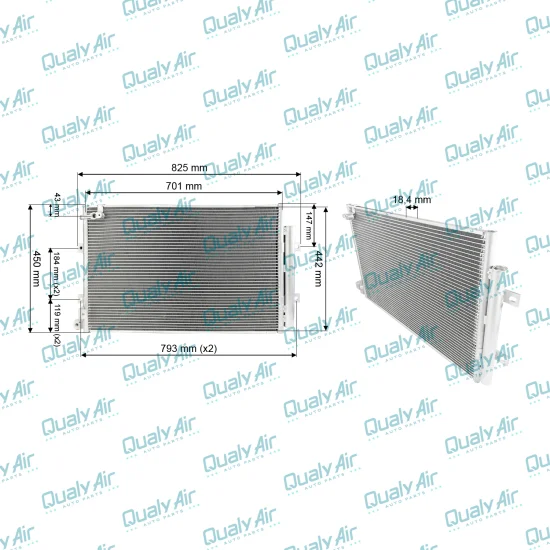 Condensador de AC p/ Escavadeira EC340D, EC380D, EC480D...