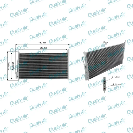 Condensador de AC p/ Ford Focus G1 2000 a 2008 (TAYASHIMA)