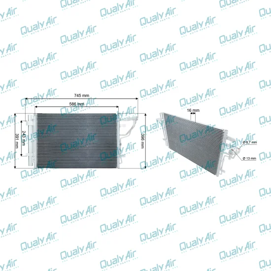 Condensador De AC p/ Hyundai Elantra, I30 - 2009 a 12 (TYSM)