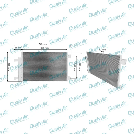 Condensador de AC p/ Onix LT, Onix Plus 2019 a 2024 (TYSM)