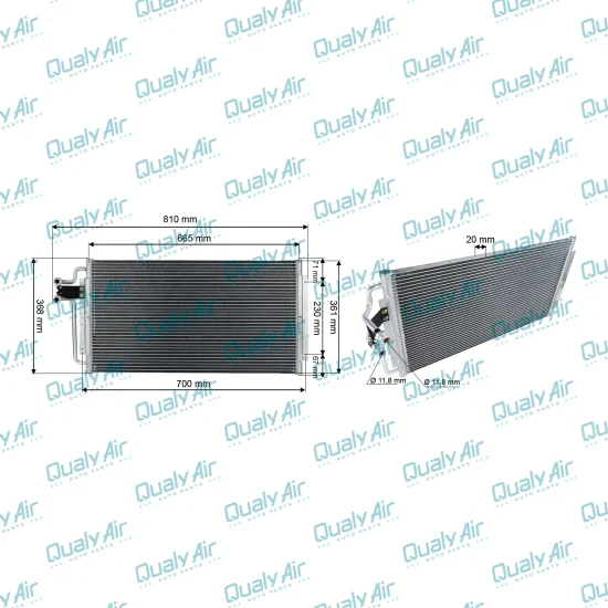Condensador de AC p/ S10, Blazer... 2000 a 2011 (TAYASHIMA)