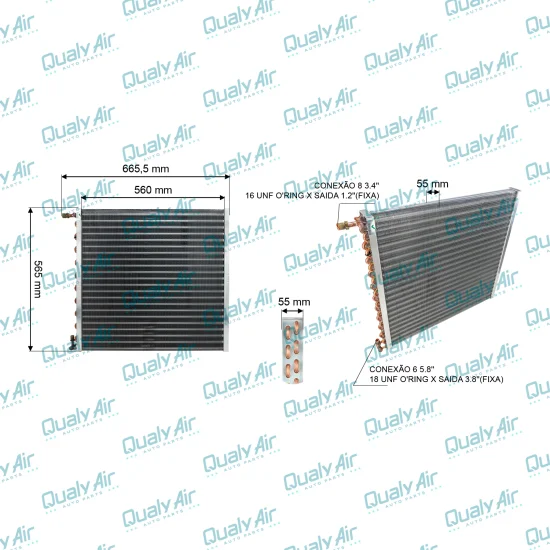 Condensador de AC Universal 22X22 TAYASHIMA (Aluminio Bras.)