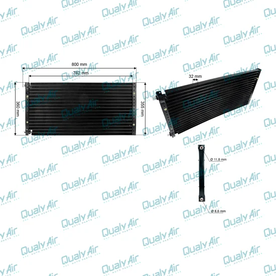 Condensador de AC Universal Grosso 14X30X32; p/ Ducato(TYSM)