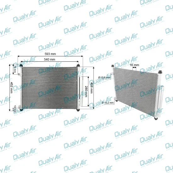 Condensador de Ar Condicionado p/ City 1.5 2014 a 2019(TYA)