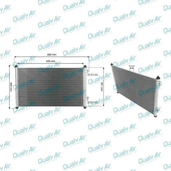 Condensador de Ar Condicionado p/ Civic 1.7 2001 a 06 (TYSM)