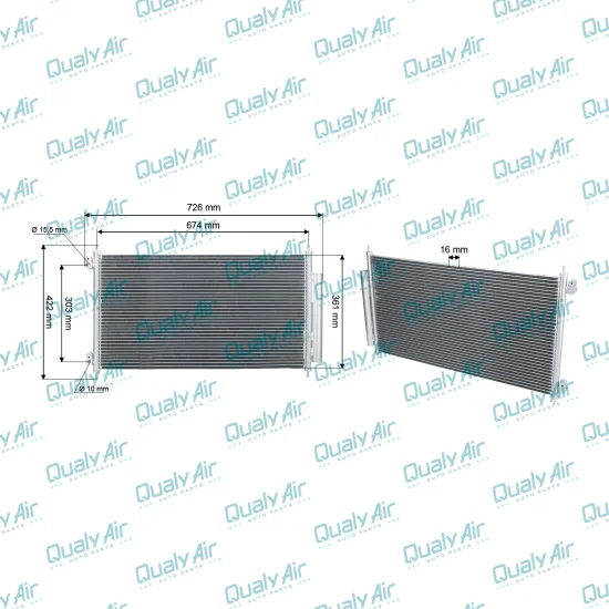 Condensador De Ar Condicionado p/ Civic 1.8 2012 a 2016 (Tysm)