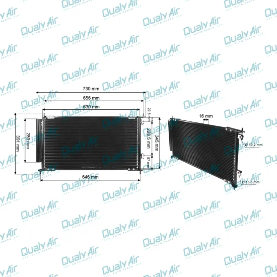Condensador De Ar Condicionado p/ Civic 2006 a 2011 (TYSM)