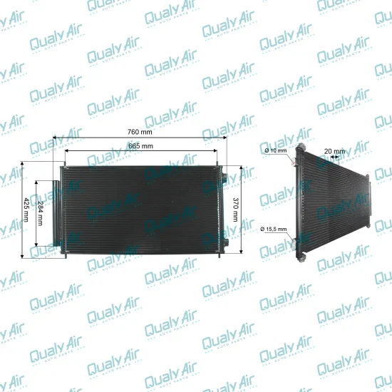 Condensador De Ar Condicionado p/ CRV 2007 a 2012 (TYSM)