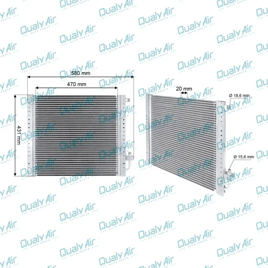 Condensador De Ar Universal 17X21 Multiflow (Tayashima)