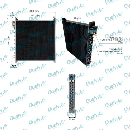 Condensador p/ Case Trator Mx180, 200, 220, 270...(TYSM)