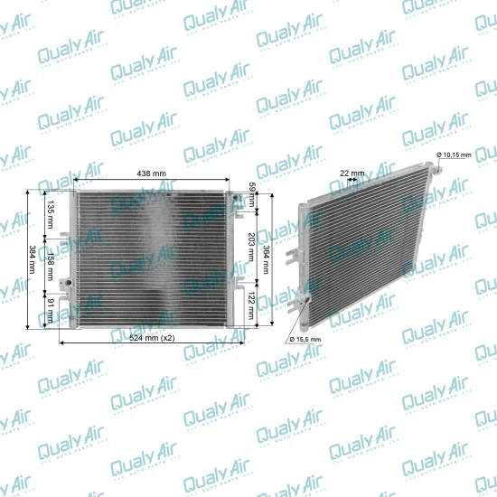 Condensador p/ Caterpillar 324D, 325D, 330D, 336D, 340D...