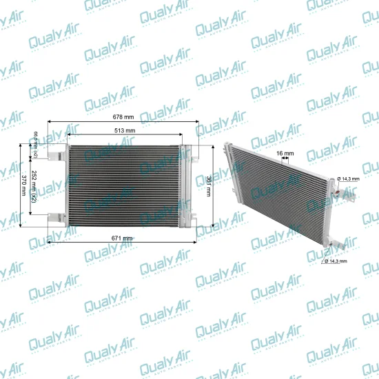 Condensador p/ Delivery 6160, 9160, 9170, 11180..2017 a 2021