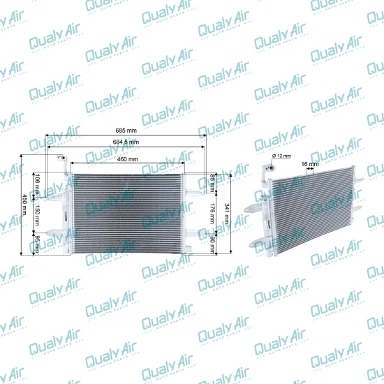 Condensador p/ Fox, Polo, Saveiro, Voyage, Gol G5/G6...(OEM)