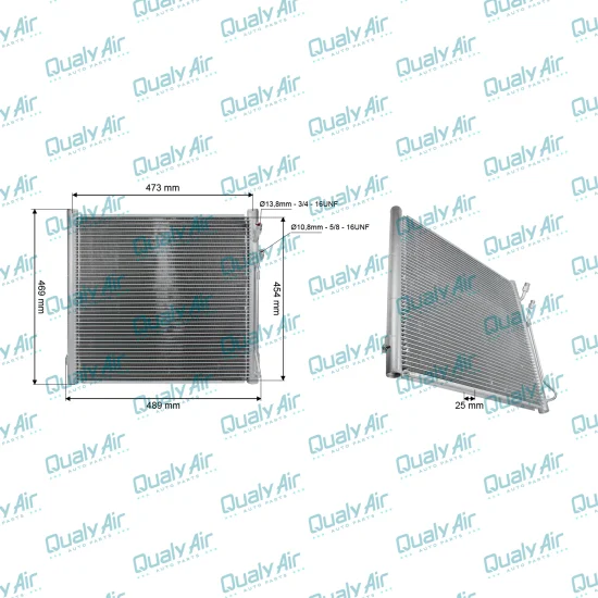 Condensador p/ J Deere Serie M, E, EN, MH, D...5065, 6105...
