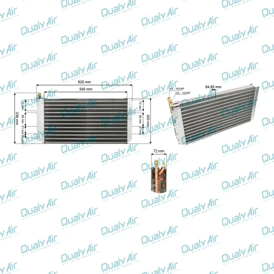 Condensador p/ Valtra BH 145, 180, 185... G2 (COBRE) (TYSM)