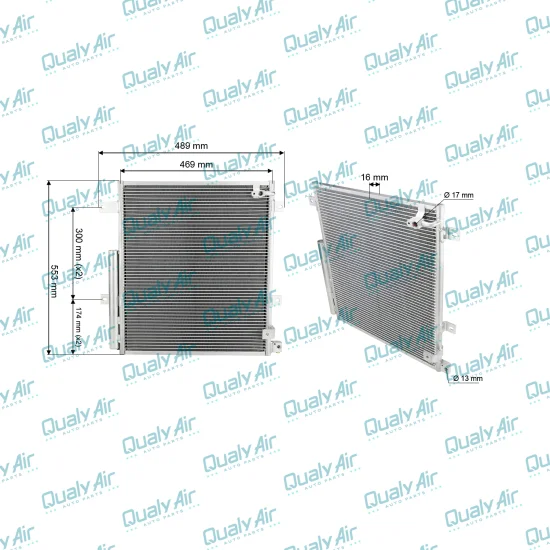 Condensador p/ Volvo Escav EC160C, EC180C, EC210C, EW180C...