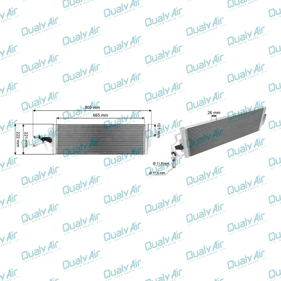 Condensador Peq De AC p/ S10, Blazer, S10 2006 a 2011 (TYSM)