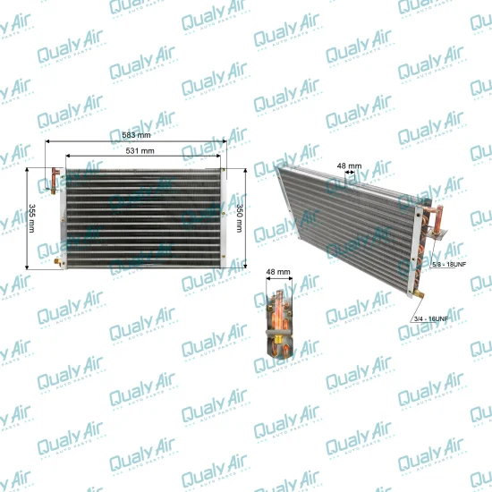 Condensador Tubo Aleta 2 Fileiras Universal 14X20(TAYASHIMA)
