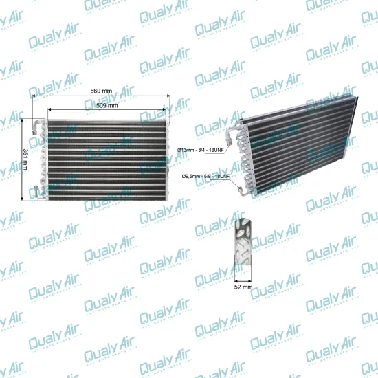 Condensador Universal Tubo Aleta 14X20 Aluminio (TAYASHIMA)