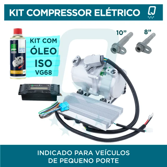 Kit Compressor elétrico com cmd digital, ISO VG68 e Conexões