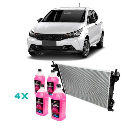 Kit Radiador De Água + Aditivo P/ Fiat Argo 2018 a 2020