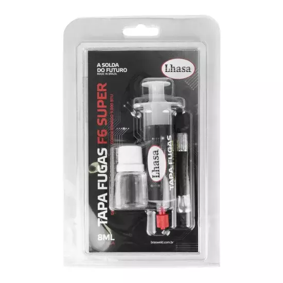 Tapa Fugas F6 Super 8ml Brasweld Seringa com Mangueira