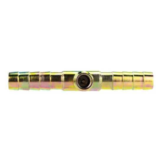 União C/ Ventil R134a 10mm p/ Emenda de Mangueira (Aço)