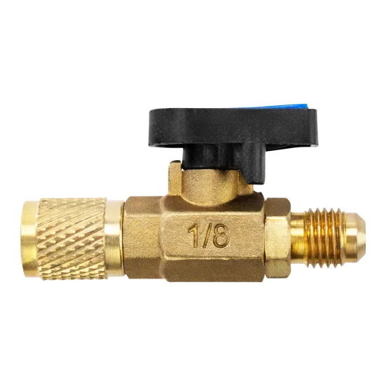Válvula Ar Condicionado com Registro Bola 1/4M SAE X 1/4F