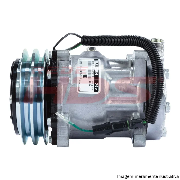 A/C Compressor Universal Sanden 7H15 2V 24V Vert 8 Fix (OEM)